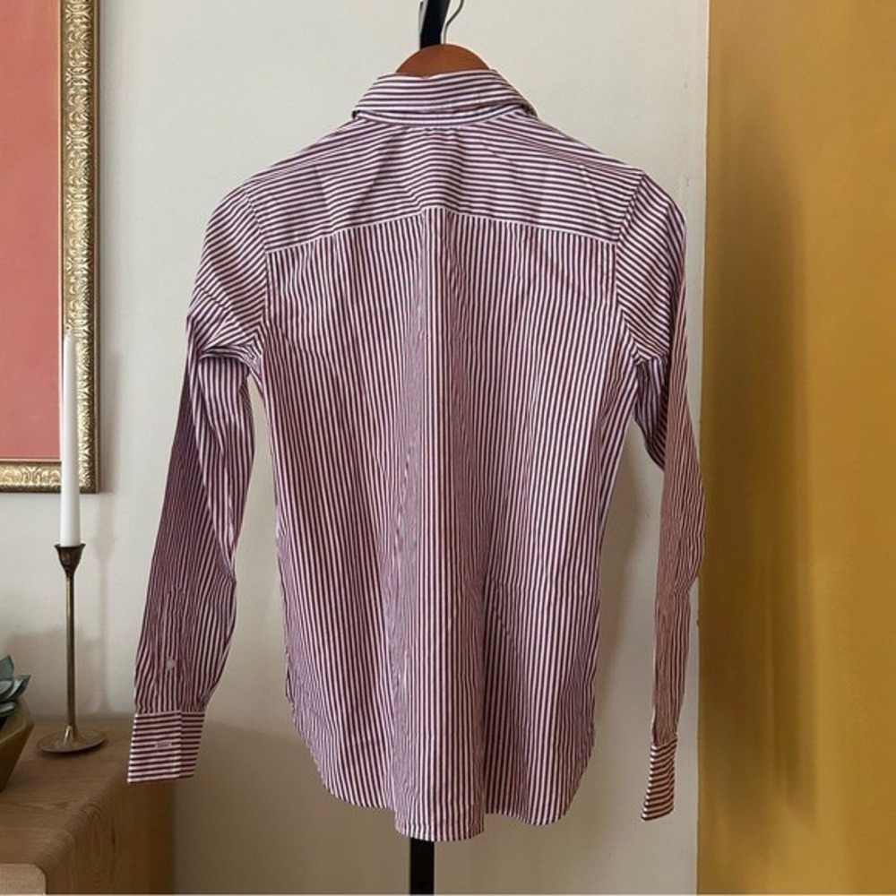 J. Crew Red and White Striped Button-Down Shirt - Picture 5 of 7
